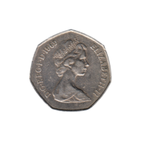Preview 50 pence, 1969 obverse