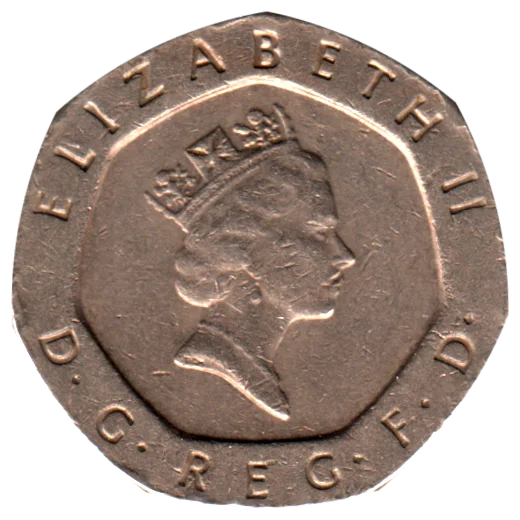 20 pence, 1989 Obverse