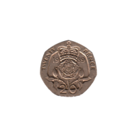 Preview 20 pence, 1989 reverse