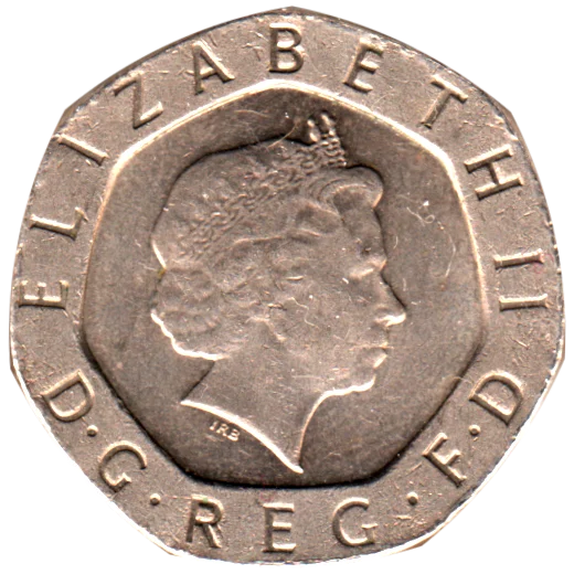 20 pence, 2002 Obverse