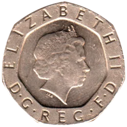 Preview 20 pence, 2002 obverse