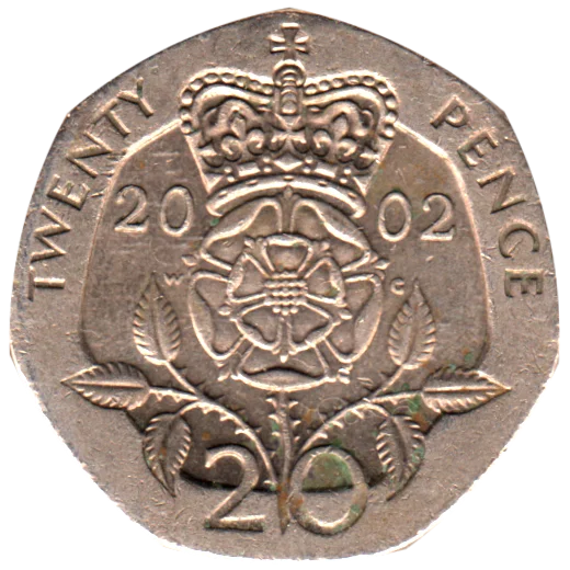 20 pence, 2002 Reverse