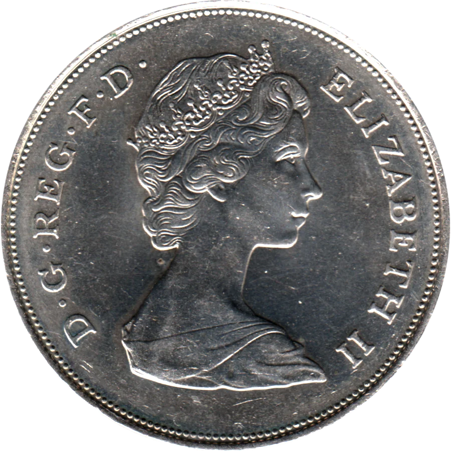 25 pence, 1980 Obverse