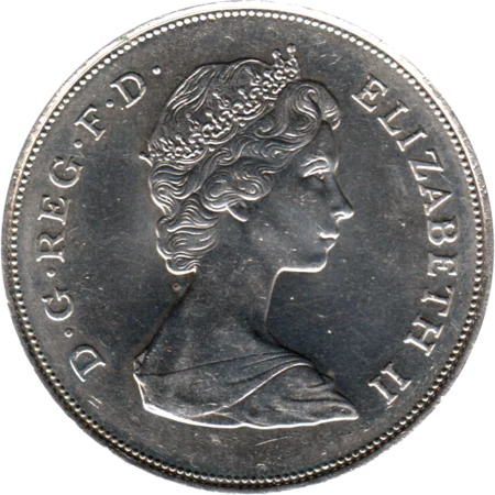 Preview 25 pence, 1980 obverse