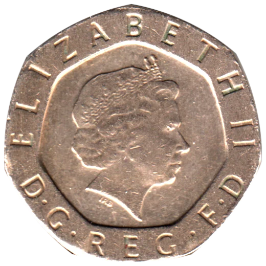 20 pence, 2001 Obverse
