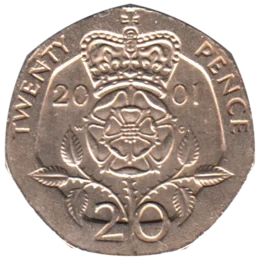 Preview 20 pence, 2001 reverse