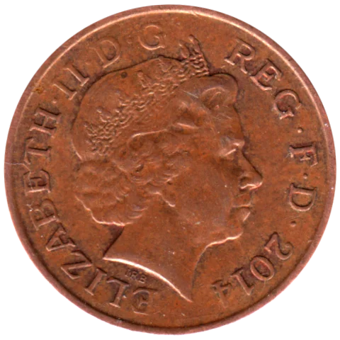 1 penny, 2014 Obverse