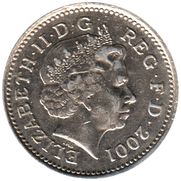10 pence, 2001 Obverse