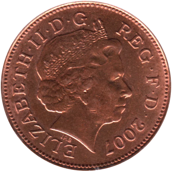 2 pence, 2007 Obverse