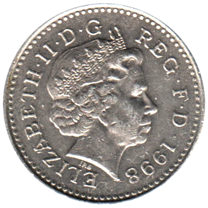 5 pence, 1998 Obverse