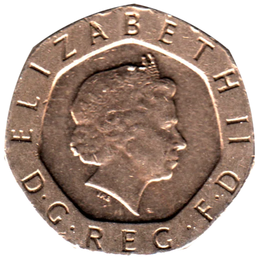 20 pence, 2000 Obverse