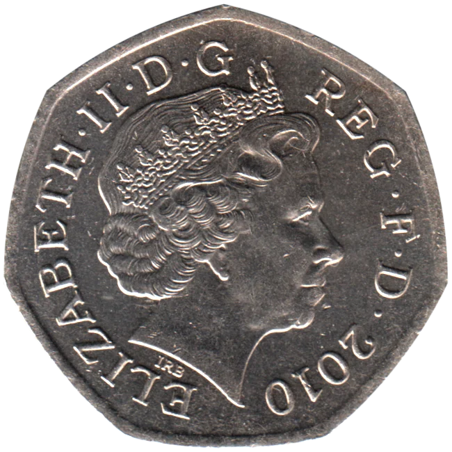 50 pence, 2010 Obverse