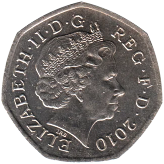 Preview 50 pence, 2010 obverse