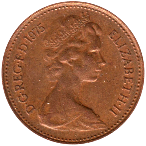 1 penny, 1975 Obverse