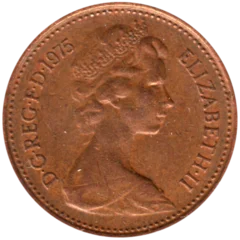 Preview 1 penny, 1975 obverse