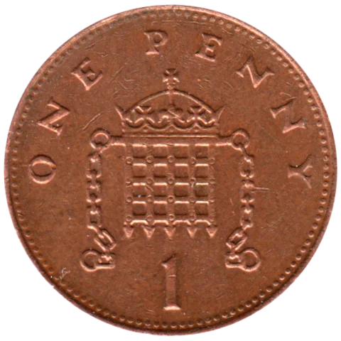1 penny, 1997 Reverse