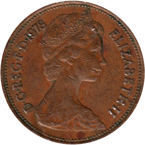 2 pence, 1978 Obverse