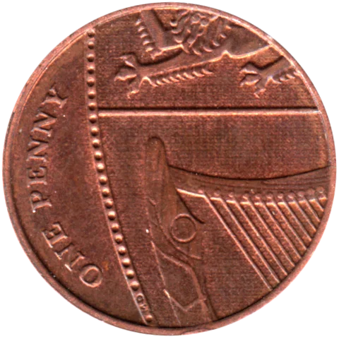 1 penny, 2012 Reverse