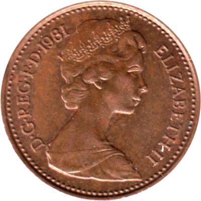 Preview ½ penny, 1981 obverse