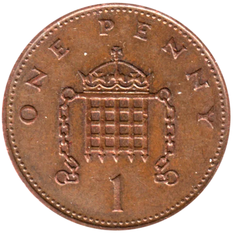 1 penny, 1983 Reverse