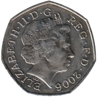 Preview 50 pence, 2006 obverse