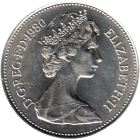 Preview 5 pence, 1980 obverse