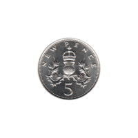 Preview 5 pence, 1980 reverse