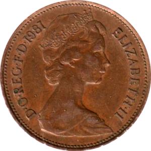 Preview 2 pence, 1981 obverse