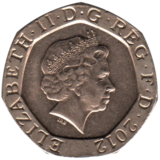 20 pence, 2012 Obverse