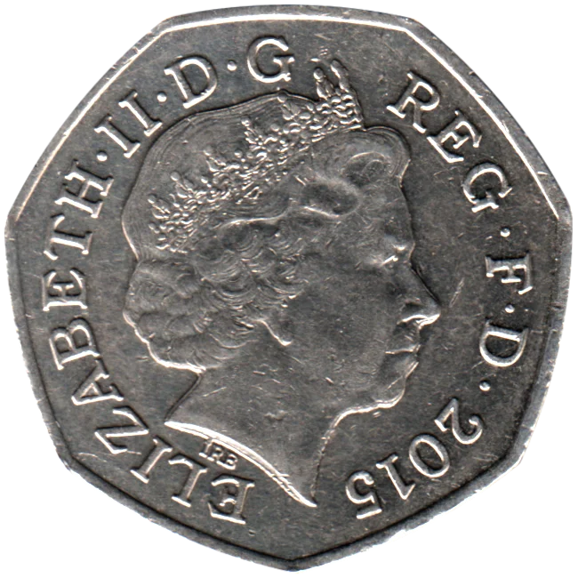 50 pence, 2015 Obverse