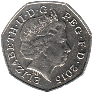 Preview 50 pence, 2015 obverse