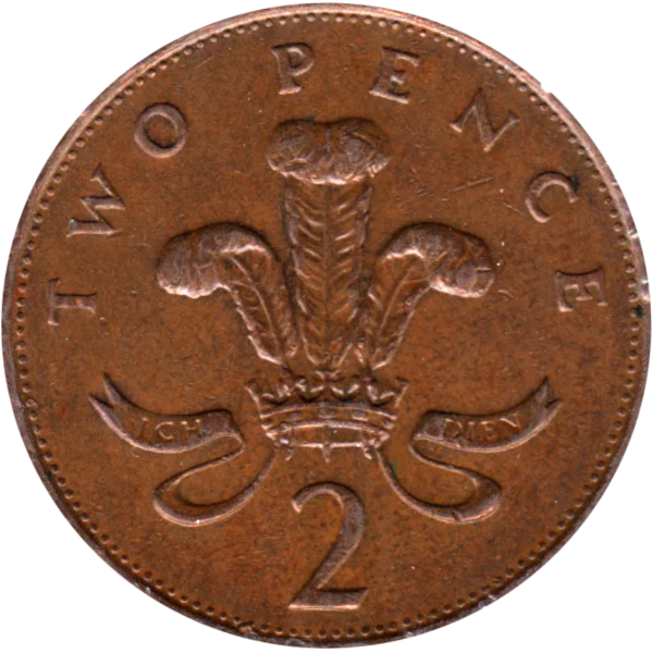 2 pence, 1989 Reverse