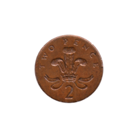 Preview 2 pence, 1989 reverse