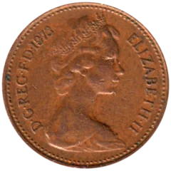 Preview 1 penny, 1973 obverse