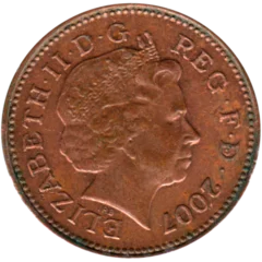 Preview 1 penny, 2007 obverse