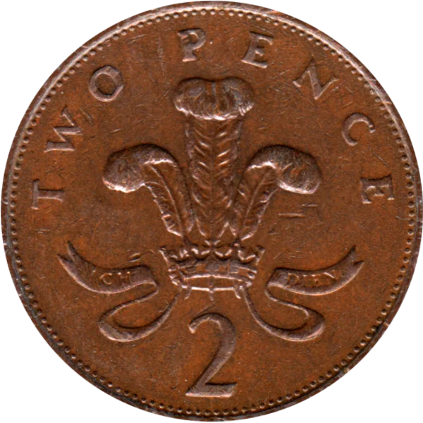 2 pence, 1990 Reverse