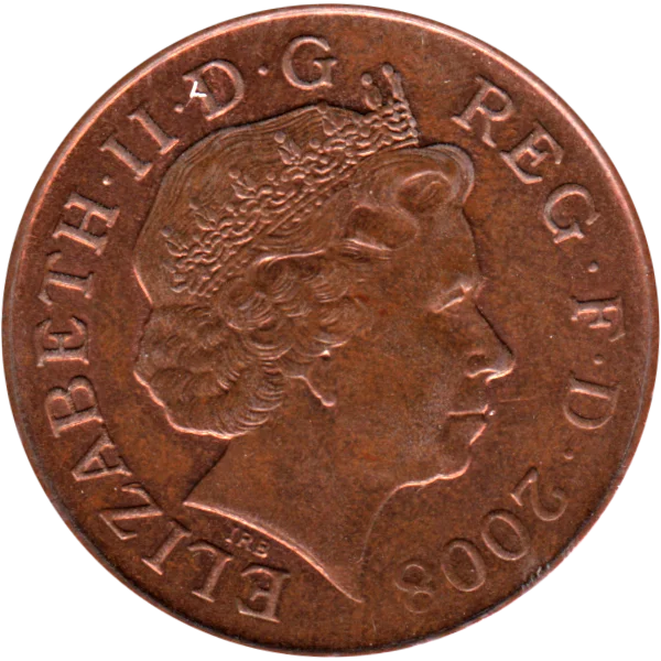 2 pence, 2008 Obverse
