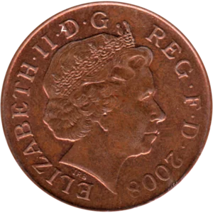 Preview 2 pence, 2008 obverse