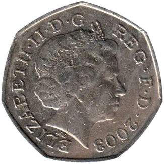 Preview 50 pence, 2003 obverse