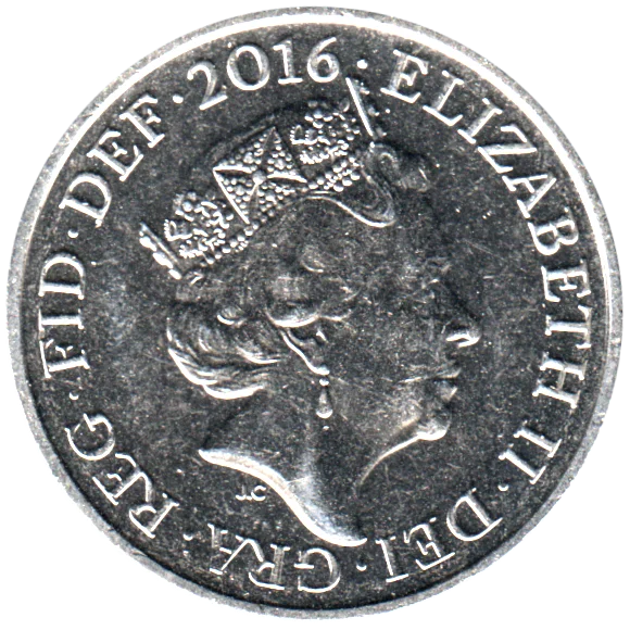 10 pence, 2016 Obverse