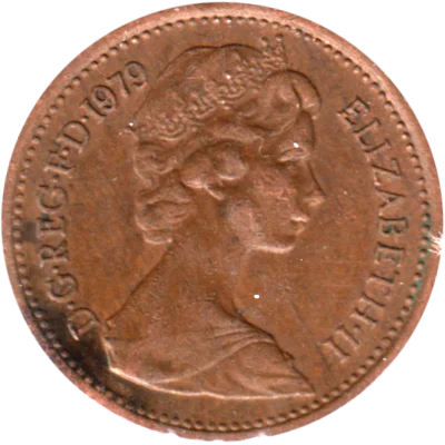 ½ penny, 1979 Obverse