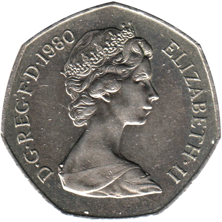 50 pence, 1980 Obverse