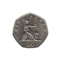 Preview 50 pence, 1980 reverse