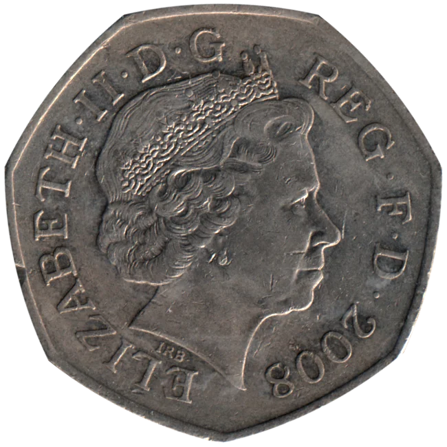 50 pence, 2008 Obverse