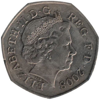 Preview 50 pence, 2008 obverse