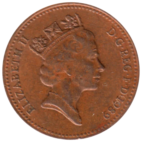 1 penny, 1989 Obverse