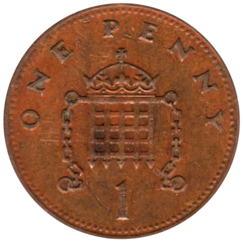 1 penny, 1989 Reverse