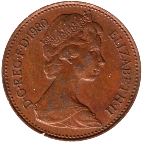 1 penny, 1980 Obverse