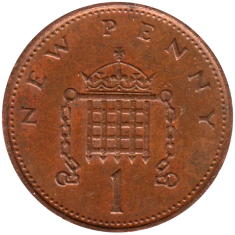1 penny, 1980 Reverse