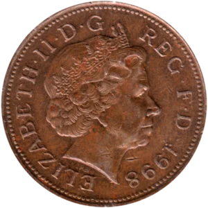 Preview 2 pence, 1998 obverse